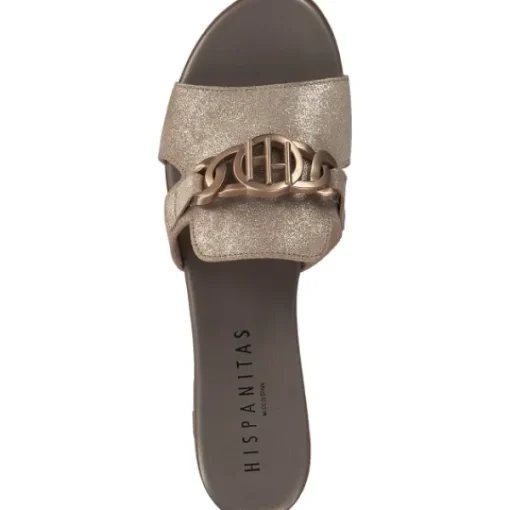 Damen Hispanitas Schuhe Pantoletten & Badeschuhe<Lena HV243268, Plateau-Pantoletten, Damen, Braun