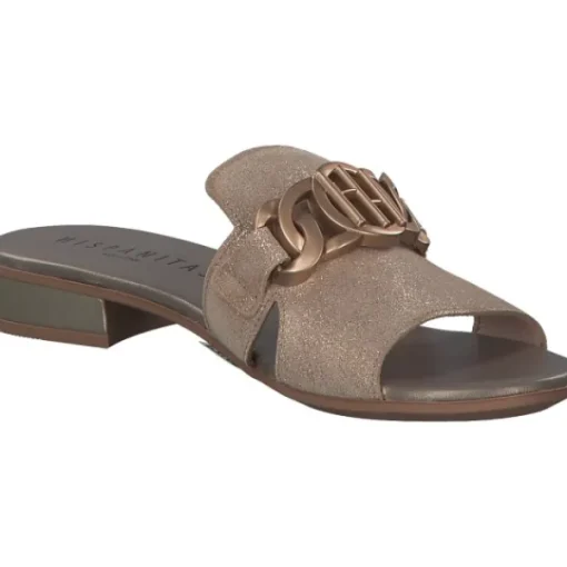 Damen Hispanitas Schuhe Pantoletten & Badeschuhe<Lena HV243268, Plateau-Pantoletten, Damen, Braun