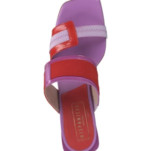 Damen Hispanitas Schuhe Pantoletten & Badeschuhe<Mallorca HV243327, Plateau-Pantoletten, Damen, Pink Lila