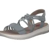 Damen Jana Shoes Sandaletten<28766, Keilsandaletten, Damen, Blau (Denim)