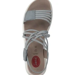 Damen Jana Shoes Sandaletten<28766, Keilsandaletten, Damen, Blau (Denim)