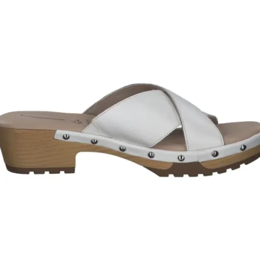Damen Jana Shoes Pantoletten & Badeschuhe<87301, Plateau-Pantoletten, Damen, white
