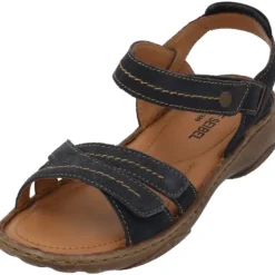 Damen Josef Seibel Sandaletten<64902651/530 HANNAH 02, Keilsandaletten, Damen, Blau/Braun