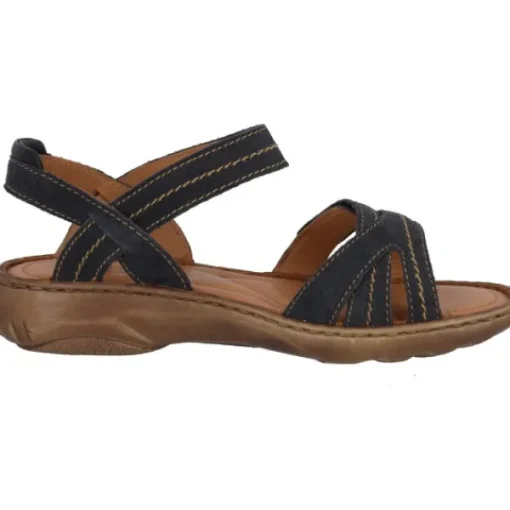 Damen Josef Seibel Sandaletten<64902651/530 HANNAH 02, Keilsandaletten, Damen, Blau/Braun
