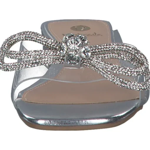 Damen La Strada Pantoletten & Badeschuhe<2103166, Plateau-Pantoletten, Damen, SILVER