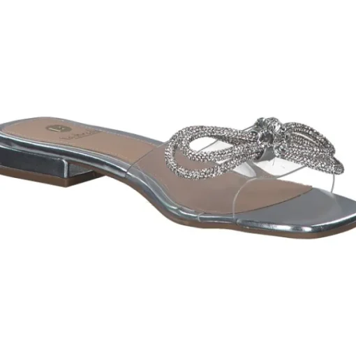 Damen La Strada Pantoletten & Badeschuhe<2103166, Plateau-Pantoletten, Damen, SILVER