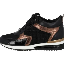 Damen La Strada Klassische- & Business Schuhe<2303455-1045 SNEAKER, Schnürschuhe, Damen, BLACK/BRONZE/MESH