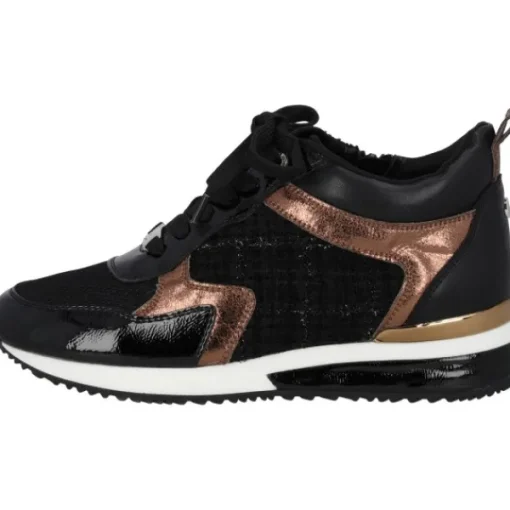 Damen La Strada Klassische- & Business Schuhe<2303455-1045 SNEAKER, Schnürschuhe, Damen, BLACK/BRONZE/MESH