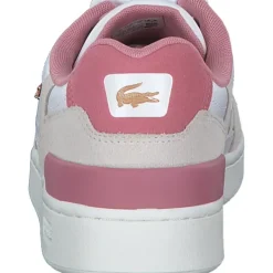 Damen Lacoste Klassische- & Business Schuhe<T-Clip 47SFA0082, Schnürschuhe, Damen, weiß / light pink