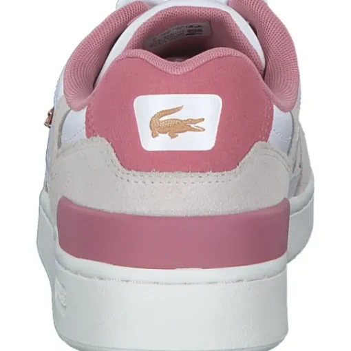 Damen Lacoste Klassische- & Business Schuhe<T-Clip 47SFA0082, Schnürschuhe, Damen, weiß / light pink
