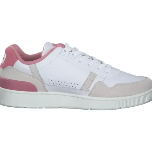 Damen Lacoste Klassische- & Business Schuhe<T-Clip 47SFA0082, Schnürschuhe, Damen, weiß / light pink