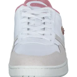 Damen Lacoste Klassische- & Business Schuhe<T-Clip 47SFA0082, Schnürschuhe, Damen, weiß / light pink