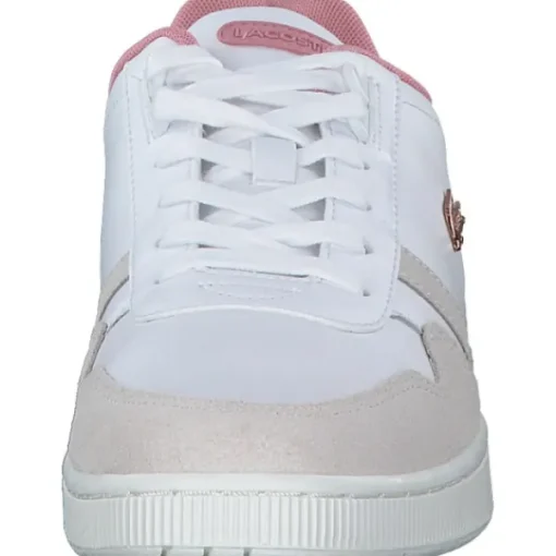 Damen Lacoste Klassische- & Business Schuhe<T-Clip 47SFA0082, Schnürschuhe, Damen, weiß / light pink