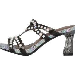 Damen Laura Vita Pantoletten & Badeschuhe<Nino 06, Plateau-Pantoletten, Damen, Schwarz/Silber