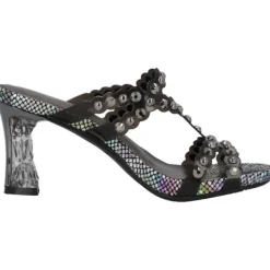 Damen Laura Vita Pantoletten & Badeschuhe<Nino 06, Plateau-Pantoletten, Damen, Schwarz/Grau