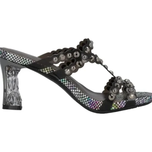 Damen Laura Vita Pantoletten & Badeschuhe<Nino 06, Plateau-Pantoletten, Damen, Schwarz/Grau