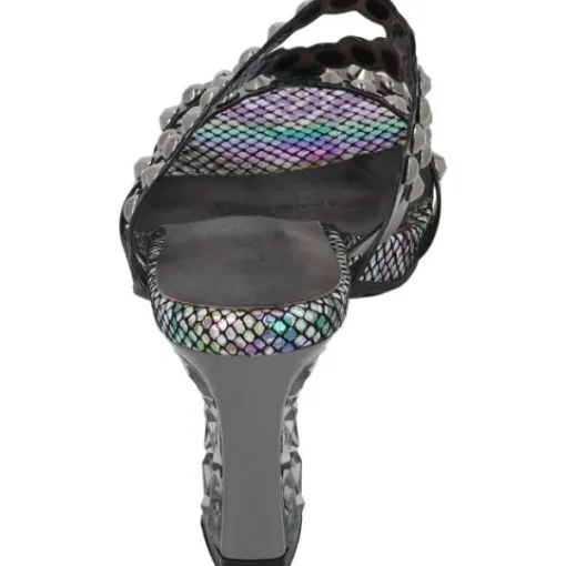Damen Laura Vita Pantoletten & Badeschuhe<Nino 06, Plateau-Pantoletten, Damen, Schwarz/Grau