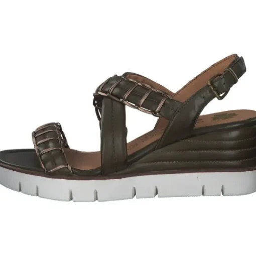 Damen Marco Tozzi Sandaletten<88705, Keilsandaletten, Damen, Grün