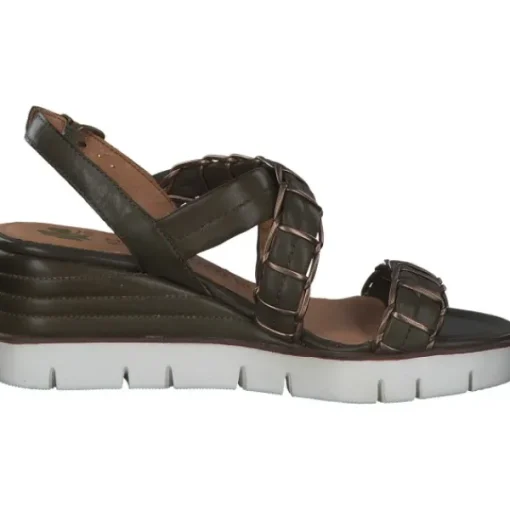 Damen Marco Tozzi Sandaletten<88705, Keilsandaletten, Damen, Grün