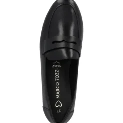 Damen Marco Tozzi Slipper<24218, Mokassins, Damen, Schwarz