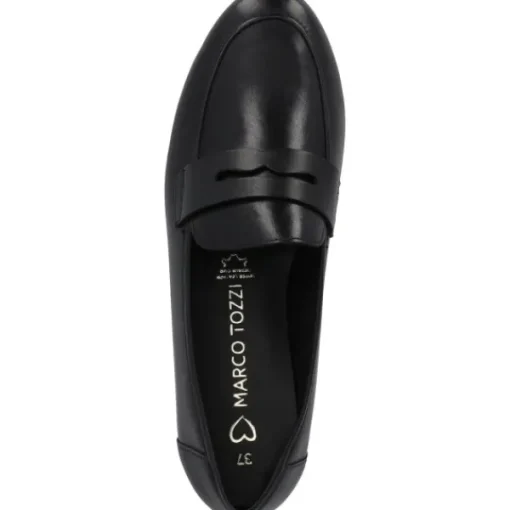 Damen Marco Tozzi Slipper<24218, Mokassins, Damen, Schwarz