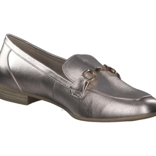 Damen Marco Tozzi Slipper<24213, Mokassins, Damen, PLATINUM