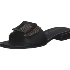 Damen Marco Tozzi Pantoletten & Badeschuhe<27100, Plateau-Pantoletten, Damen, Schwarz