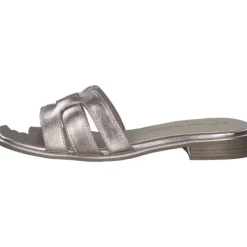 Damen Marco Tozzi Pantoletten & Badeschuhe<27152, Plateau-Pantoletten, Damen, Gold (Platinum)