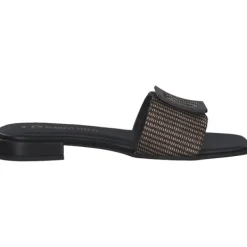Damen Marco Tozzi Pantoletten & Badeschuhe<27100, Plateau-Pantoletten, Damen, Schwarz