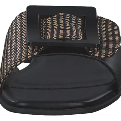 Damen Marco Tozzi Pantoletten & Badeschuhe<27100, Plateau-Pantoletten, Damen, Schwarz