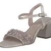 Damen Marco Tozzi Sandaletten<88300, Plateau-Sandaletten, Damen, Beige (Powder)
