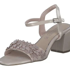 Damen Marco Tozzi Sandaletten<88300, Plateau-Sandaletten, Damen, Beige (Powder)