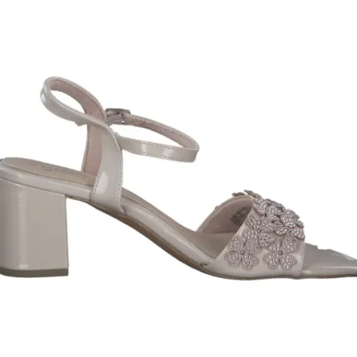 Damen Marco Tozzi Sandaletten<88300, Plateau-Sandaletten, Damen, Beige (Powder)