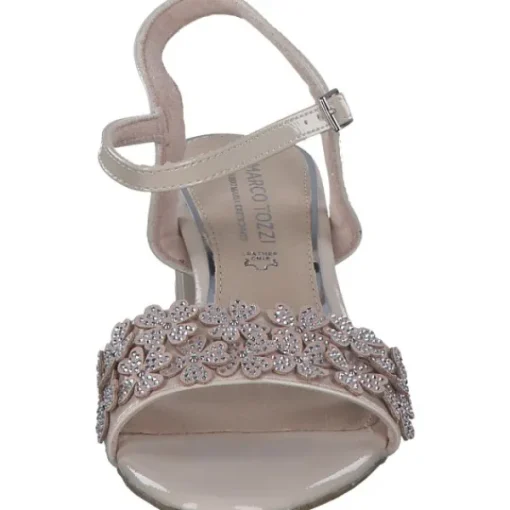 Damen Marco Tozzi Sandaletten<88300, Plateau-Sandaletten, Damen, Beige (Powder)