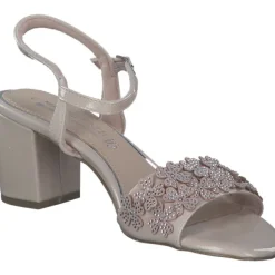Damen Marco Tozzi Sandaletten<88300, Plateau-Sandaletten, Damen, Beige (Powder)