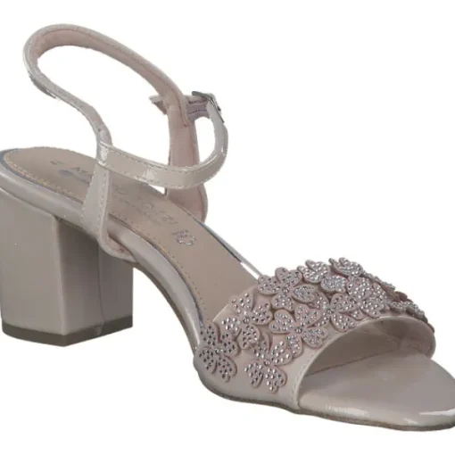 Damen Marco Tozzi Sandaletten<88300, Plateau-Sandaletten, Damen, Beige (Powder)