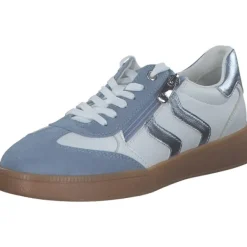 Damen Marco Tozzi Klassische- & Business Schuhe<23739-44, Schnürschuhe, Damen, WHITE/LT.BLUE COMB
