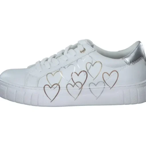 Damen Marco Tozzi Klassische- & Business Schuhe<23711-44, Schnürschuhe, Damen, white/gold
