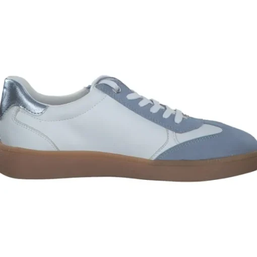 Damen Marco Tozzi Klassische- & Business Schuhe<23739-44, Schnürschuhe, Damen, WHITE/LT.BLUE COMB
