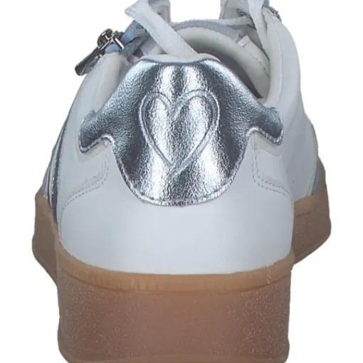 Damen Marco Tozzi Klassische- & Business Schuhe<23739-44, Schnürschuhe, Damen, WHITE/LT.BLUE COMB