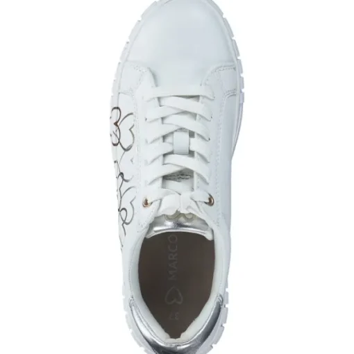Damen Marco Tozzi Klassische- & Business Schuhe<23711-44, Schnürschuhe, Damen, white/gold