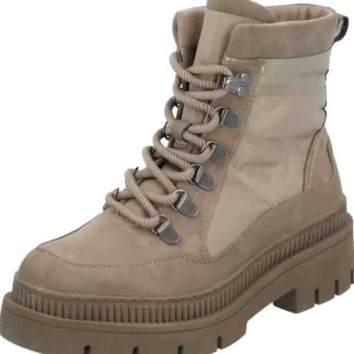 Damen Marco Tozzi Stiefel<26224, Schnürstiefel, Damen, Grau (Stone)