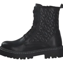 Damen Marco Tozzi Stiefel<25720, Schnürstiefeletten, Damen, Schwarz