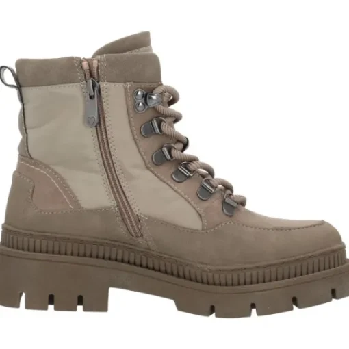 Damen Marco Tozzi Stiefel<26224, Schnürstiefel, Damen, Grau (Stone)