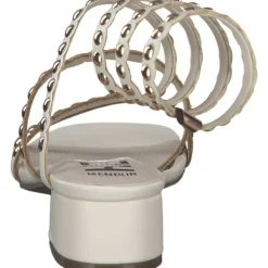 Damen Menbur Sandaletten<24704, Keilsandaletten, Damen, white (beige)