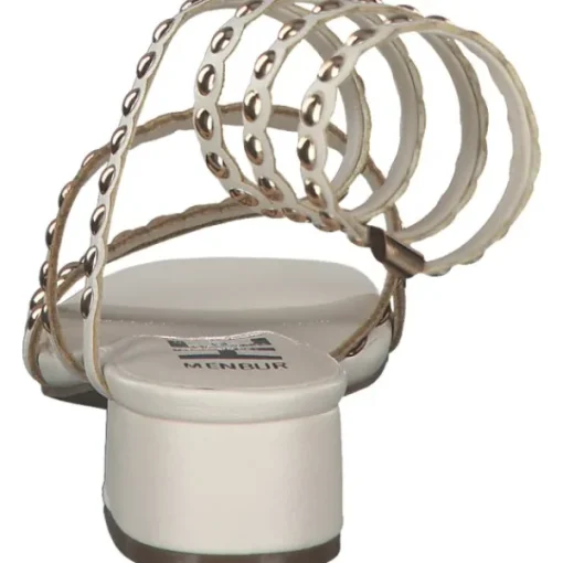 Damen Menbur Sandaletten<24704, Keilsandaletten, Damen, white (beige)