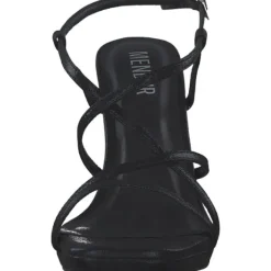 Damen Menbur Sandaletten<24717, Plateau-Sandaletten, Damen, Schwarz