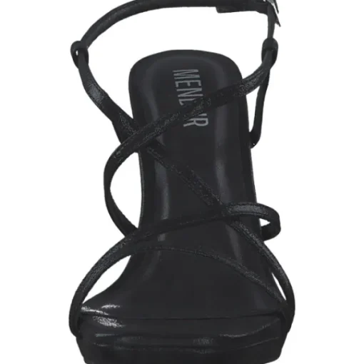 Damen Menbur Sandaletten<24717, Plateau-Sandaletten, Damen, Schwarz