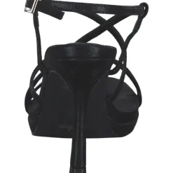 Damen Menbur Sandaletten<24717, Plateau-Sandaletten, Damen, Schwarz