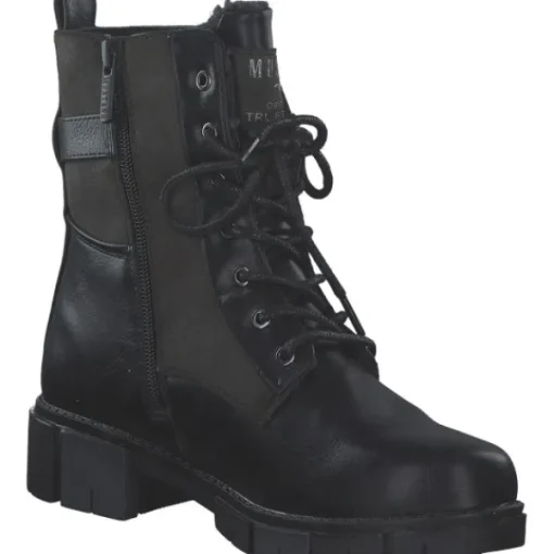 Damen Mustang Stiefel<1443601-9, Schnürstiefel, Damen, Schwarz